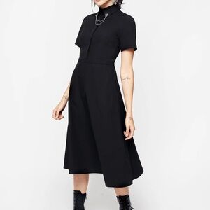 Disturbia Fenrir Black Short Sleeve Dress with Collar